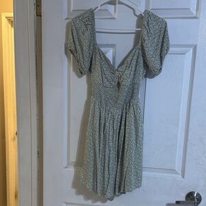 Hollister Light Green Floral Mini Dress